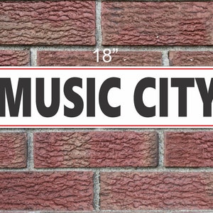 Plaque en métal Music City