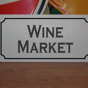 WINE MARKET Metal Sign for Wine Farm Vineyard Home Restaurant Bar