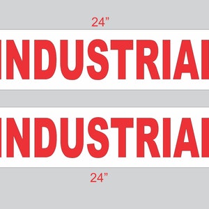 6x24 Industrial Red & White Real Estate Rider Sign Buy 1 Get 1 FREE Double Sided