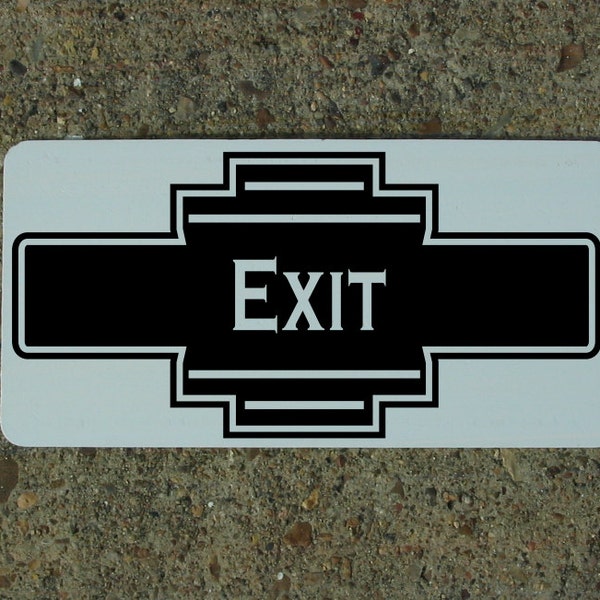 Art Deco EXIT Metall Schild