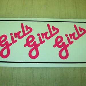 GIRLS GIRLS GIRLS Metal Sign for Bar Man Cave Home Bed Room