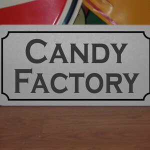 CANDY FACTORY Metal Sign for Kitchen Home Restaurant Decor