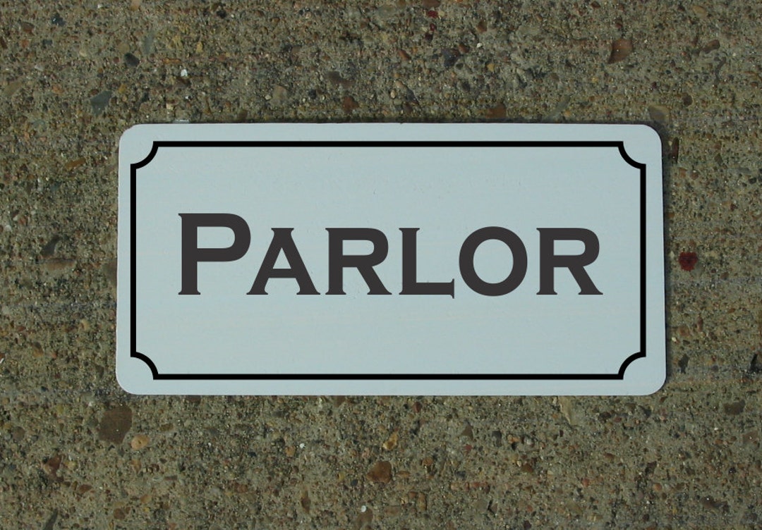 PARLOR Metal Sign - Etsy