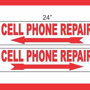 2-6x24 Handy Reparatur mit Pfeil Richtungsschilder Straße Straße Yard Corner