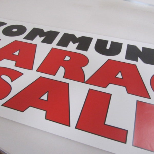 Community Garage Sale Banner Sign