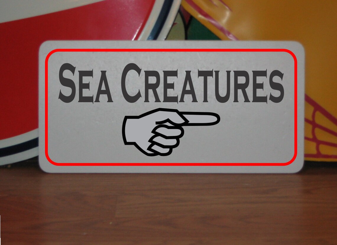 Iron Creatures. Sign Sea Creatures Metal Sign - Etsy