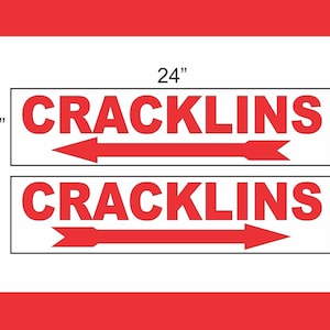 2-6x24 Cracklins mit Pfeil Richtungsschilder Straße Straße Yard Ecke