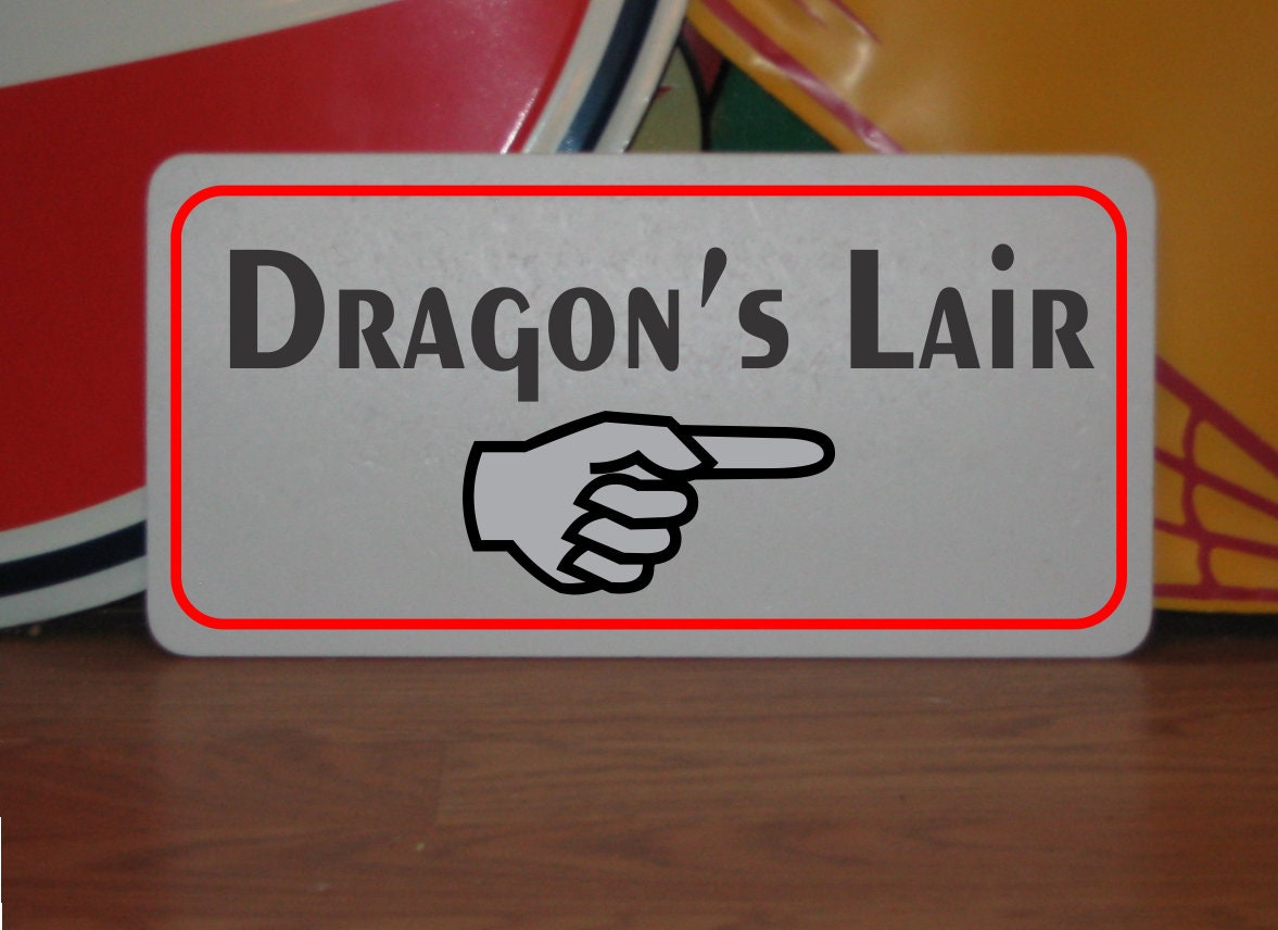 Dragons Lair With Arrow Metal Sign - Etsy