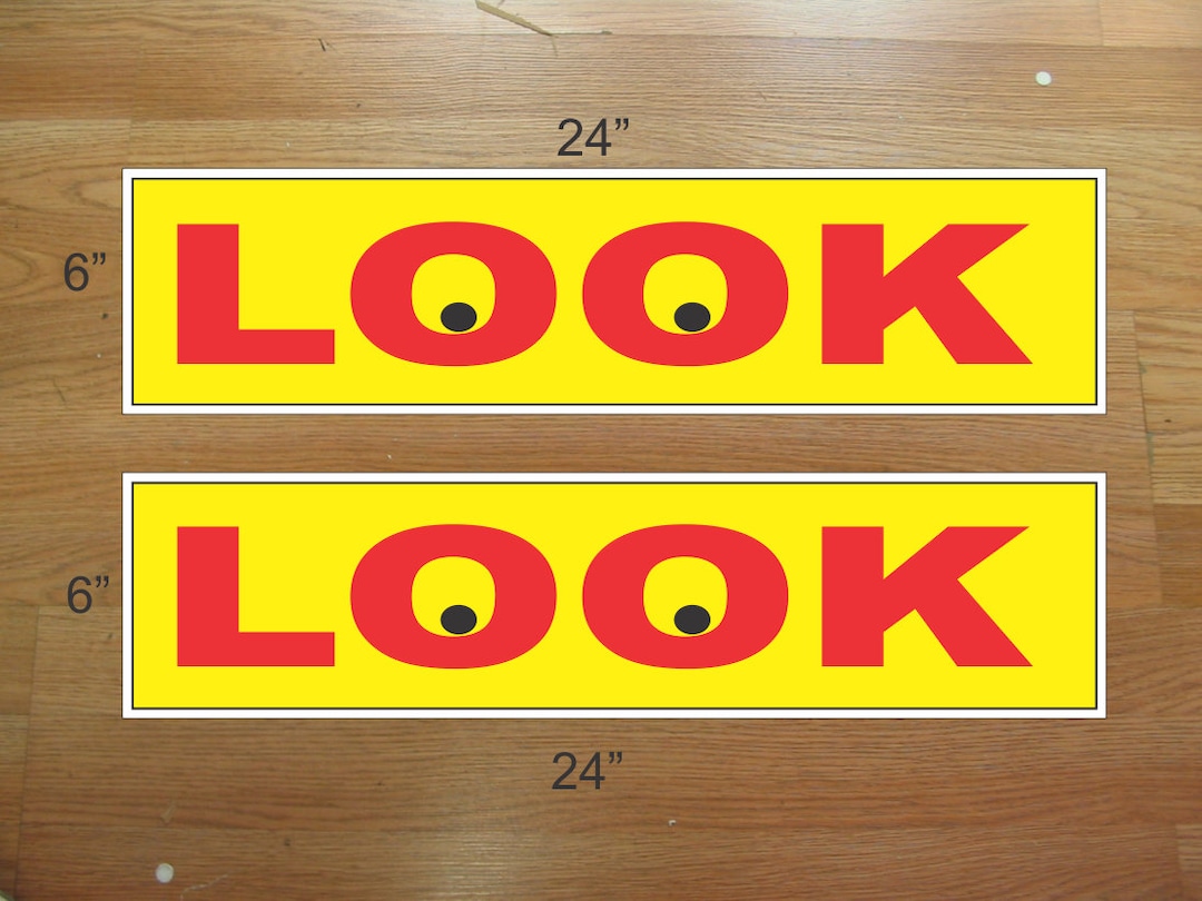 6x24 LOOK Red & Yellow Real Estate Rider Sign Buy 1 Get 1 FREE Etsy