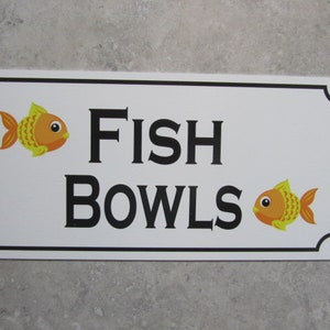FISH BOWLS Metallschild Vintage Karneval Messe Boardwalk Vergnügungspark Spielzimmer Zirkus