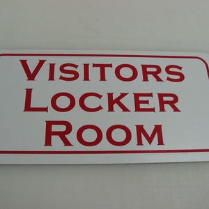 VISITORS LOCKER ROOM Sign Baseball Club House Basketball Hockey Soccer Football