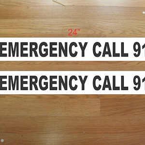EMERGENCY CALL 911 Magnetic signs to fit Car, Tow Truck, Van Suv Us Dot Approved Size