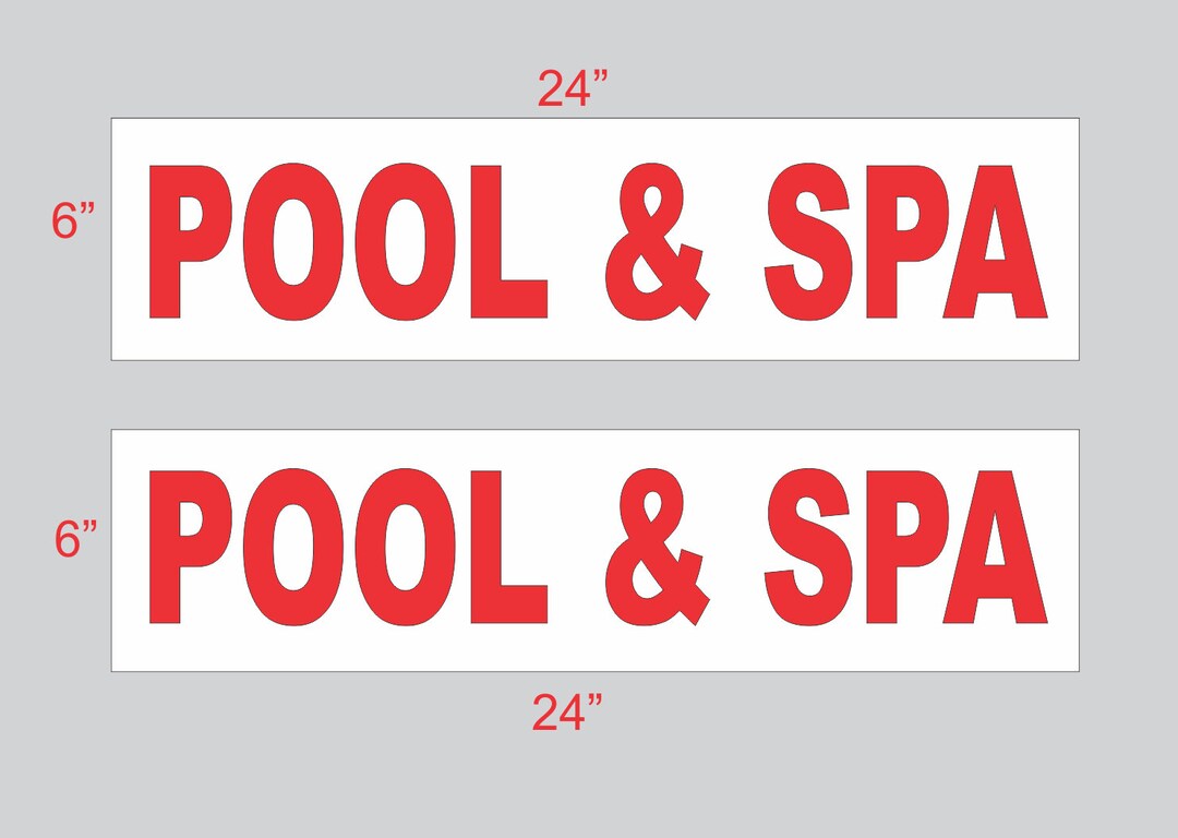 6x24 POOL & SPA Red White Real Estate Rider Sign Buy 1 Get 1 FREE ...