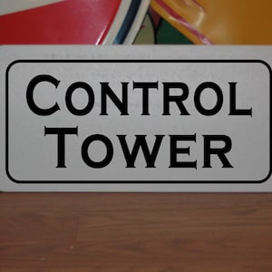 CONTROL TOWER Metal Sign for Airport Airplane Hangar