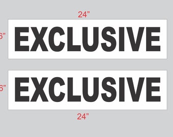 Letrero exclusivo para agentes inmobiliarios, doble cara (juego de 2)