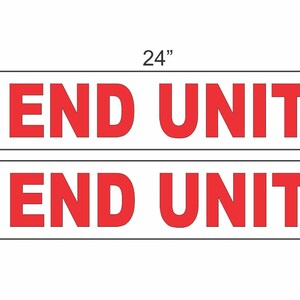6x24 END UNIT Red & White Real Estate Rider Sign Buy 1 Get 1 FREE Double Sided