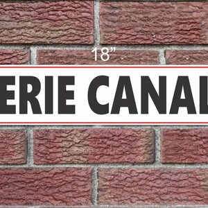 ERIE CANAL Metal Sign 6x18