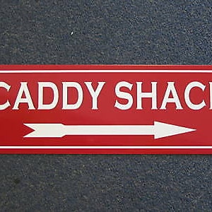 CADDY SHACK nach rechts Pfeil aus Metall Schild für Golf Green Green / Green Green Green / Green Greene Green Green und Greenel Greene Green und White