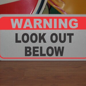 Look out Below Metal Sign for Navy Military Room Us USA American Chief Petty Officer