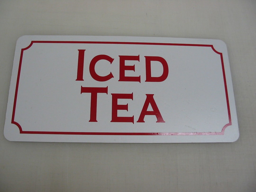 Iced Tea Metal Sign, Kitchen Decor, Farmhouse Style - Etsy