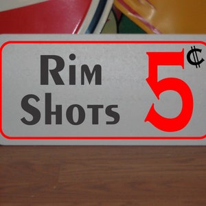 Rim Shots 5 cents Metal Sign Drum