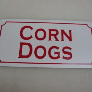 CORN DOGS Metal Signs 6&quot;x12&quot; Food & Beverage Retro Vintage Design Concession