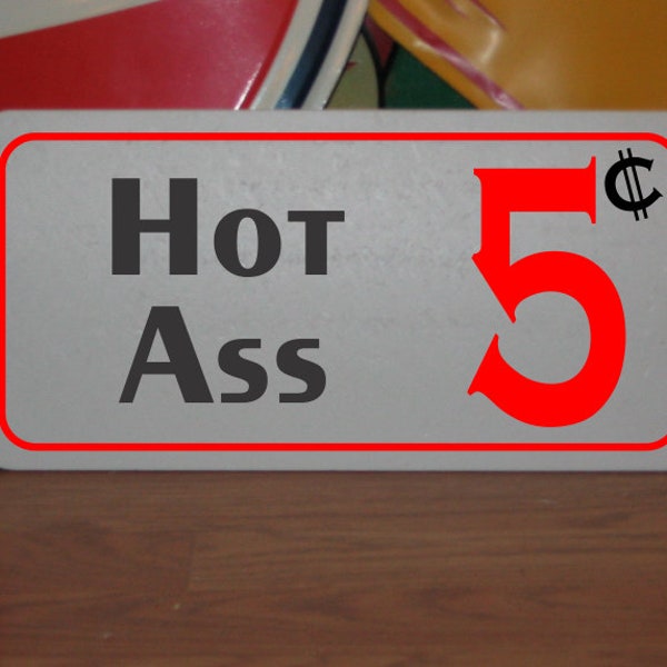Hot Ass 5 cents Metal Sign Bdsm S&M Decor Bedroom Bathroom Bondage
