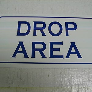 DROP AREA Metal sign for Golf Course Club Driving range