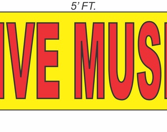 Live Musik Banner Schild