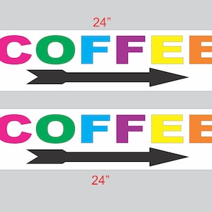 2-6x24 マルチカラー コーヒー 矢印方向標識付き ストリート 道路コーナー