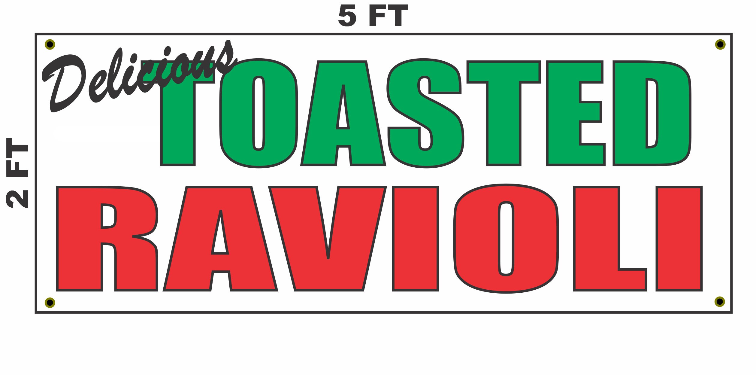 Toasted Ravioli Banner Sign - Etsy