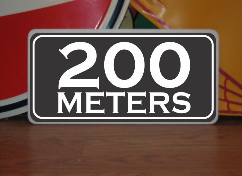 200 Meters Marker Metal Sign, Golf Course Yardage - Etsy