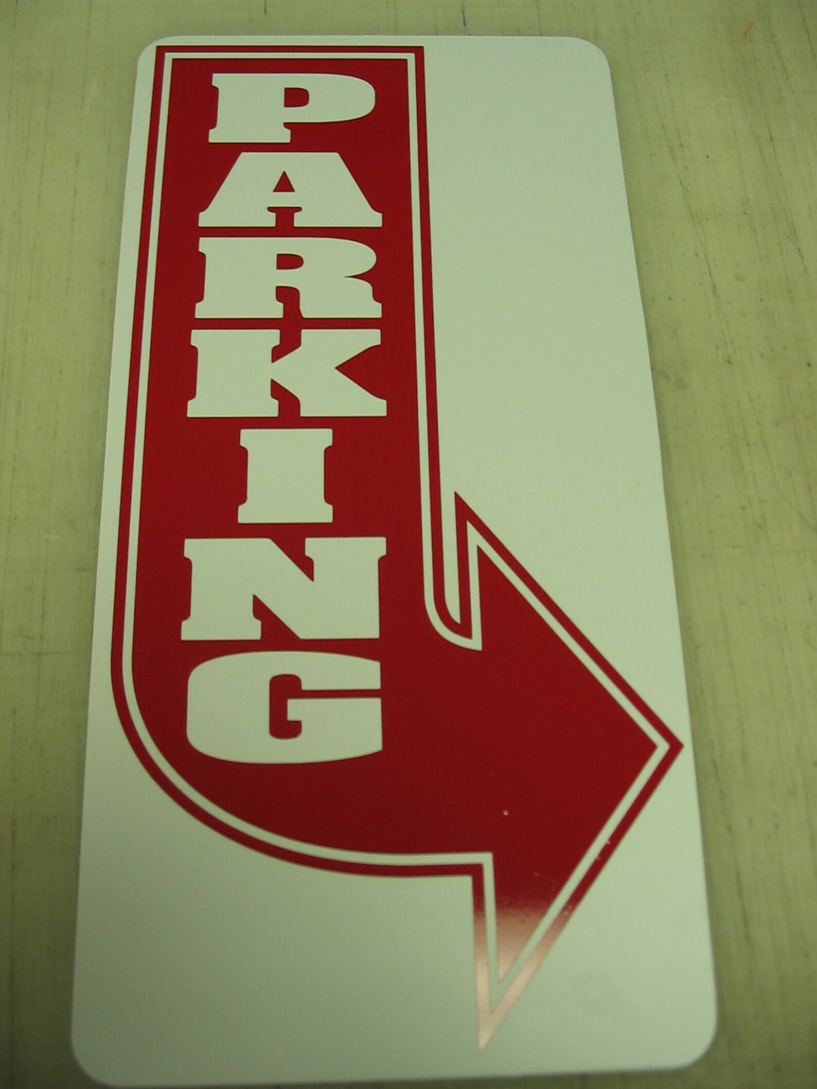 APARCAMIENTO rojo flecha Art Deco Retro... Letrero de metal | Etsy