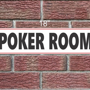 POKER ROOM Cartello in metallo 6x18
