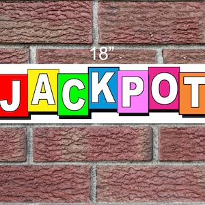 JACKPOT Metal Sign 6x18