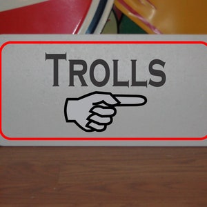 Trolls Metal Sign