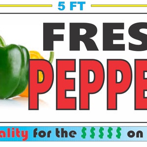 FRESH PEPPERS Banner Sign
