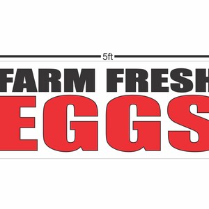 FARM FRESH EGGS Banner Sign