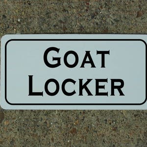GOAT LOCKER Sign for Navy Military Room Us USA American Chief Petty Officer