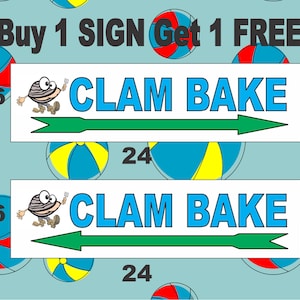 2-6 x 24 Clam Bake met pijlrichtingborden Street Road Yard Corner