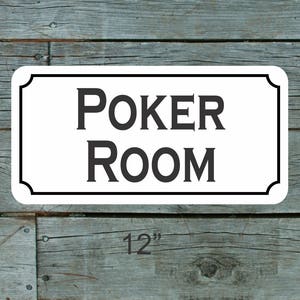 POKER ROOM Metal Sign
