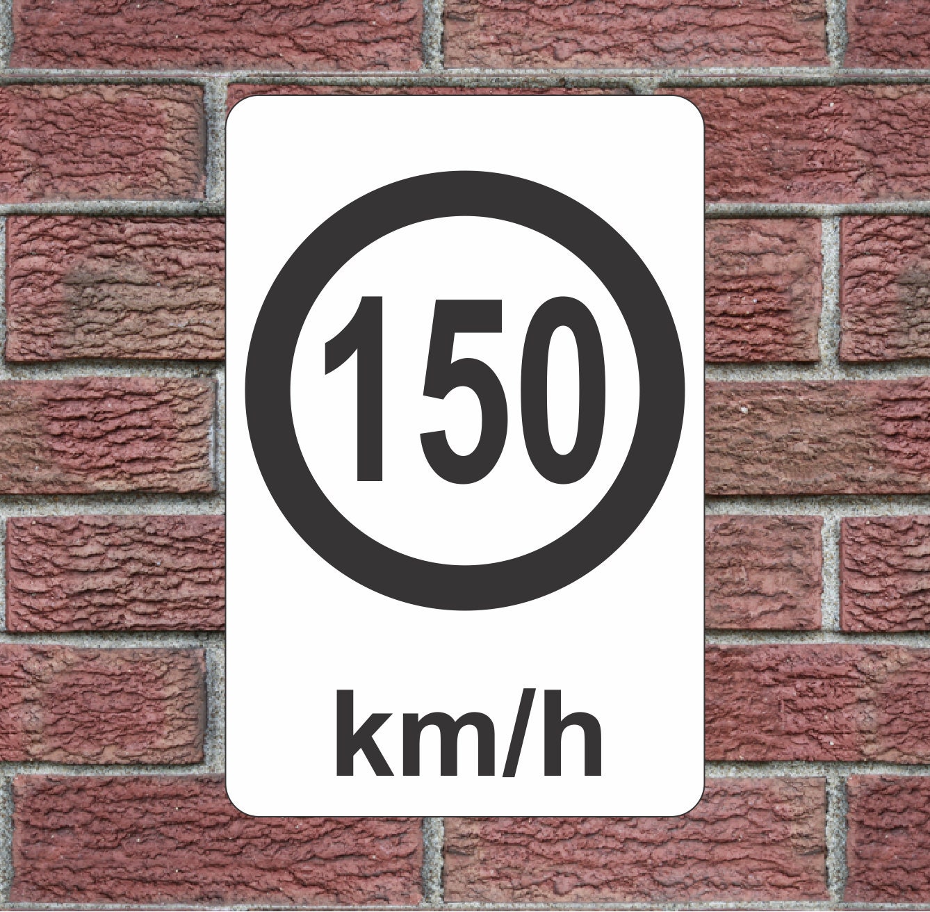 150 Km/h Speed Limit Sign, White Aluminum Metal, 12x18 - Etsy