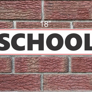 Insegna in metallo SCUOLA 6x18