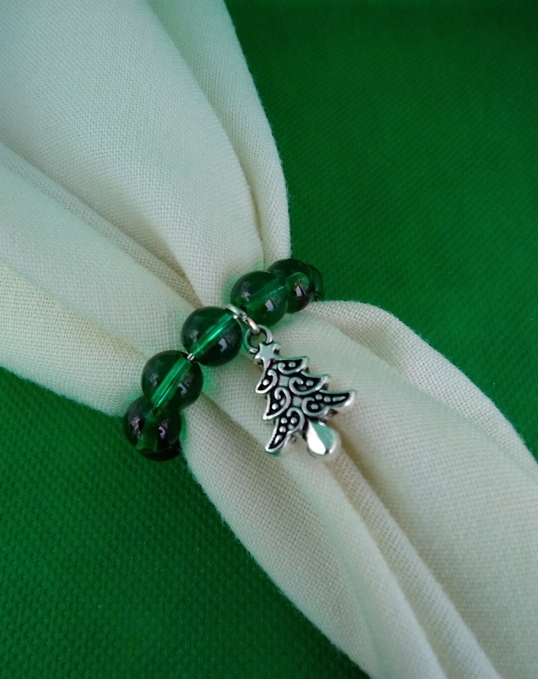 Set of 4 Christmas Tree Napkin Rings,tree Napkin Rings,christmas Decor