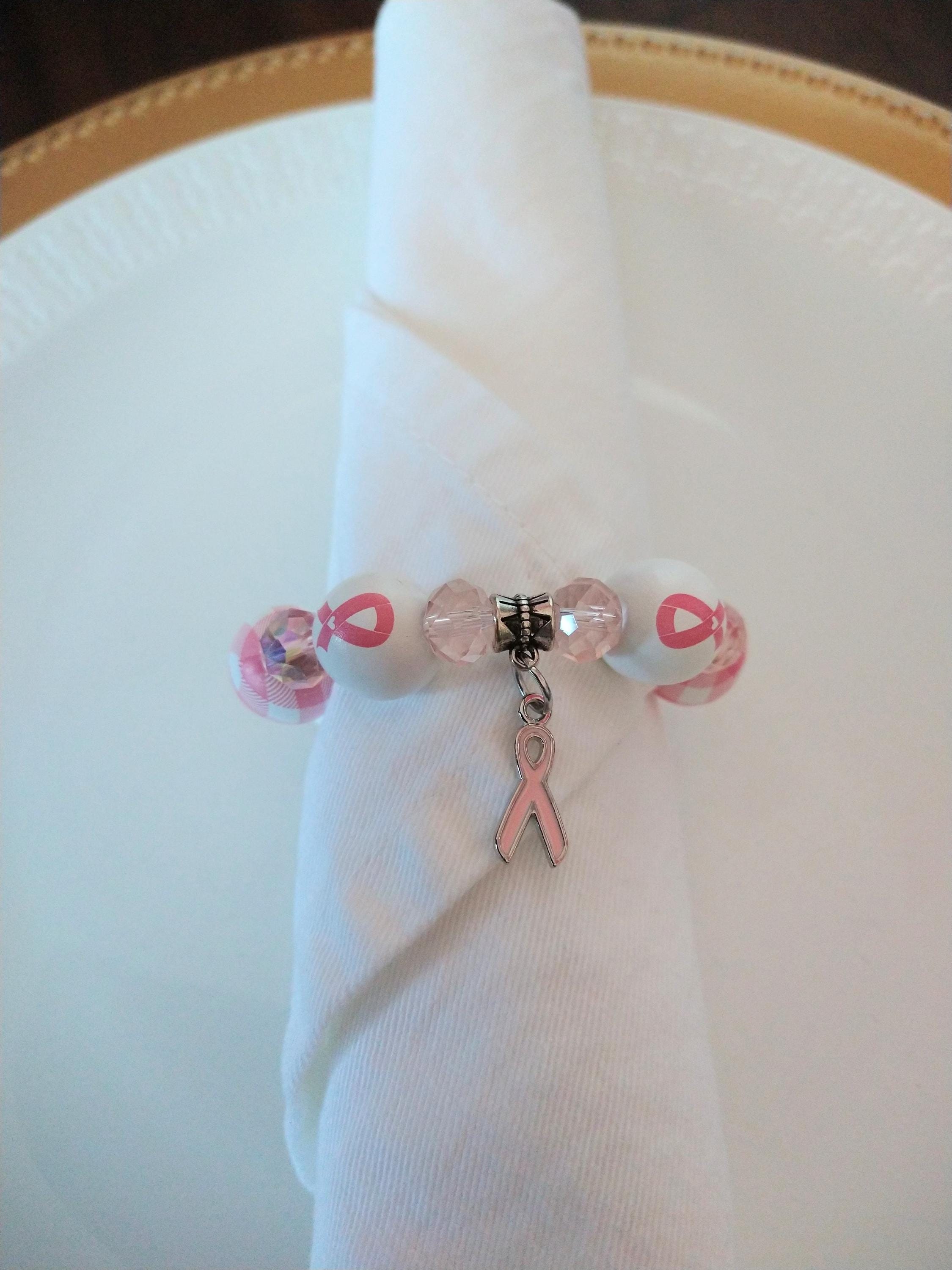 Set of 4 Breast Cancer Awareness Napkin Rings,Breast Cancer Awareness Napkin Holders,Breast Cancer Awareness,Hope Napkin Rings