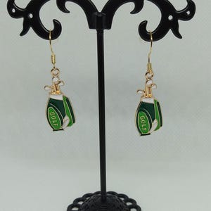 Golf Earrings, Golf Jewelry, Golf Lover Earrings, Golf Lover Jewelry, Gifts for Golfers,Golfer Gifts,Dangle Golf Earrings,Golf Charm Jewelry