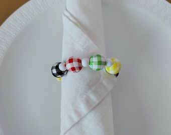Black History Decor, Black History Napkin Rings, Black Green Red Yellow Napkin Rings, Beaded Rasta Napkin Rings, Rasta Table Decor
