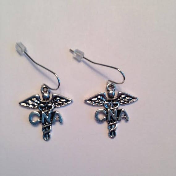 CNA Earrings CNA Jewelry Nursing Assistant Earrings Nursing Etsy