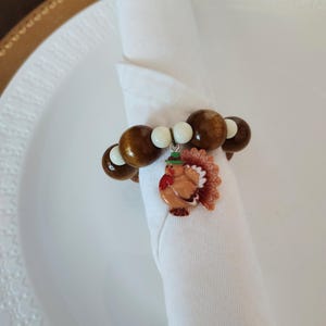 Set of 4 Thanksgiving Napkin Rings, Thanksgiving Napkin Holders, Turkey Napkin Rings, Turkey Napkin Holders, Thanksgiving Table Decorations