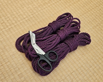 Shibari Rope. 2 ply ‘Violet - fully treated’ Tossa Jute Rope. 8 meter (26ft) Vegan-friendly handmade bondage rope
